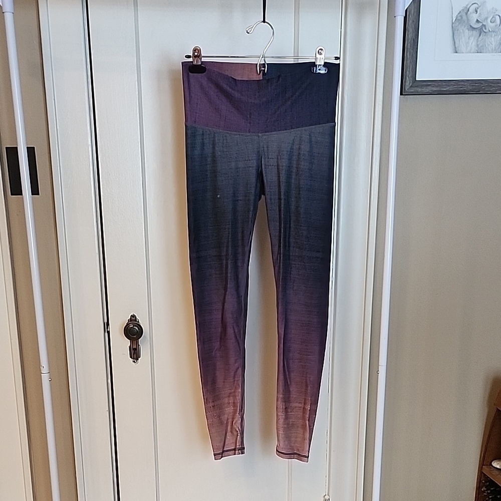 Ombre Purple to Pink High-Waist Leggings
